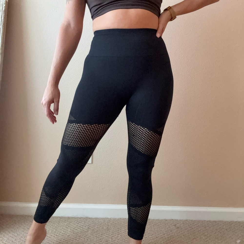 High Rise Black Mesh Fabletics Leggings